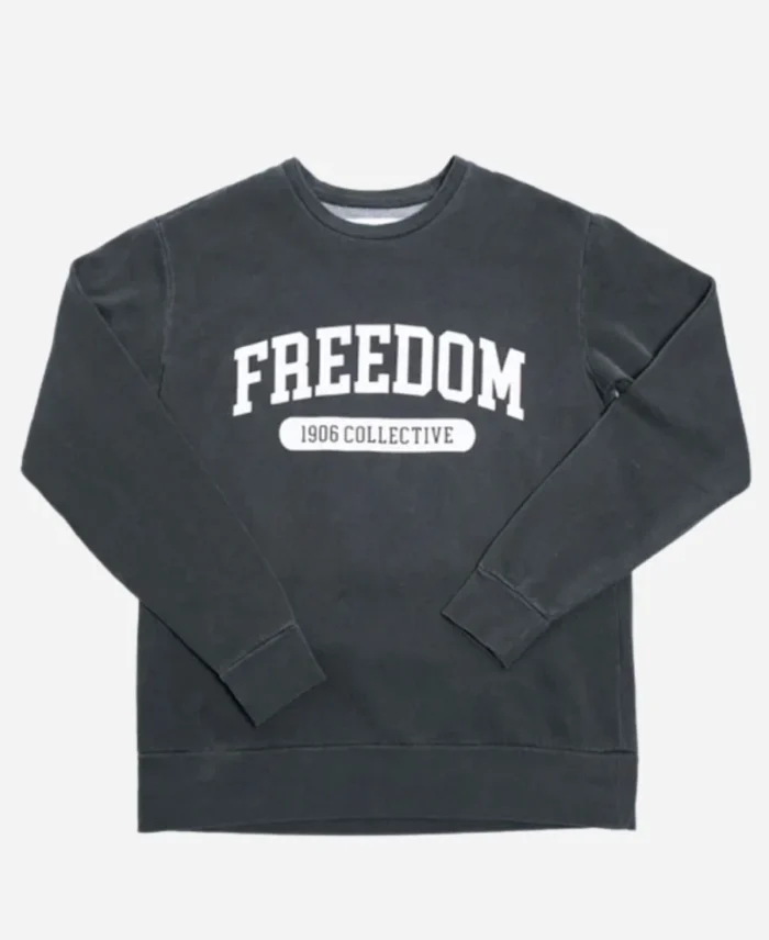Freedom Crewneck Grey Sweatshirt For Sale