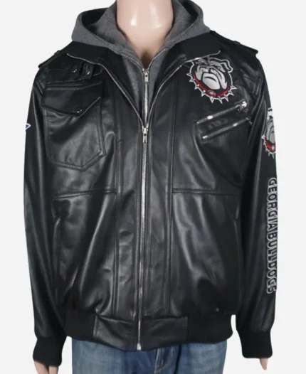 Georgia-Bulldogs-National-Championship-2022-Hooded-Leather-Jacket-For-Sale