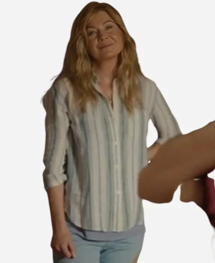 Good American Family Ellen Pompeo Striped Shirt