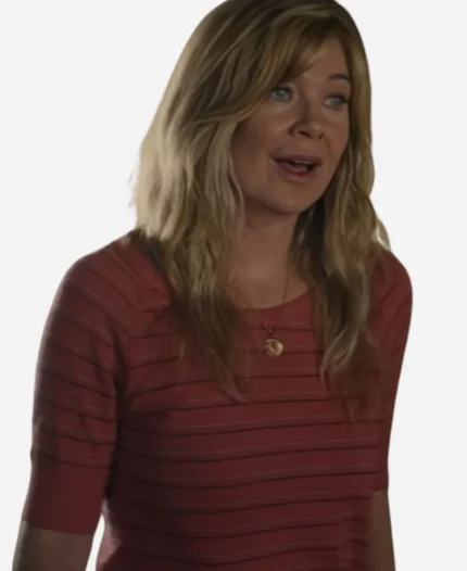 Good American Family Ellen Pompeo Striped T-Shirt