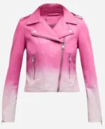 Grosse-Pointe-Garden-Society-Melissa-Fumero-Pink-Leather-Jacket-For-Sale