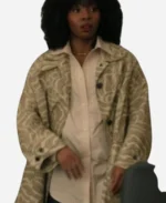 Happy Face 2025 Tamera Tomakili Wave Print Coat
