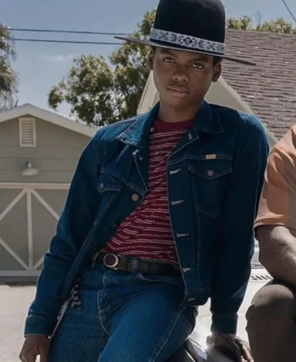 Harrison Chambers TV Series Government Cheese 2025 Jahi Di’Allo Winston Denim Jacket