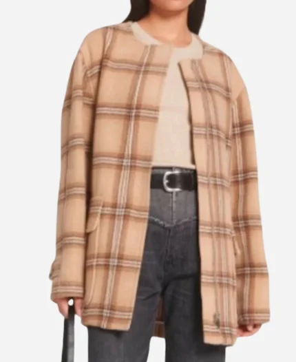 Ivy TV Series Happy Face 2025 Tamera Tomakili Checked Coat For Sale