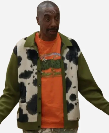 J.B. Smoove Curb Your Enthusiasm S12 Cow Print Cardigan