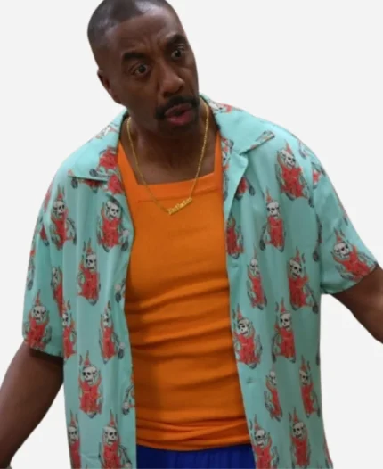 J.B. Smoove Curb Your Enthusiasm S12 Fire Skull Shirt