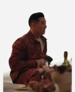 Joel Kim Booster Red Floral Shirt