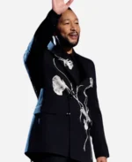 John Legend Black Floral Blazer