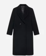 Long Structured Black Wool Coat