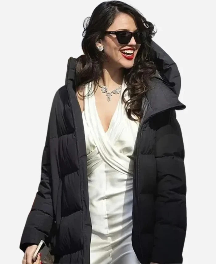 Marjorie-Stewart-Movie-The-Ministry-Of-Ungentlemanly-Warfare-Eiza-Gonzalez-Black-Puffer-Coat