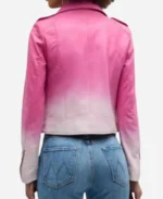 Melissa-Fumero-Grosse-Pointe-Garden-Society-Pink-Leather-Jacket