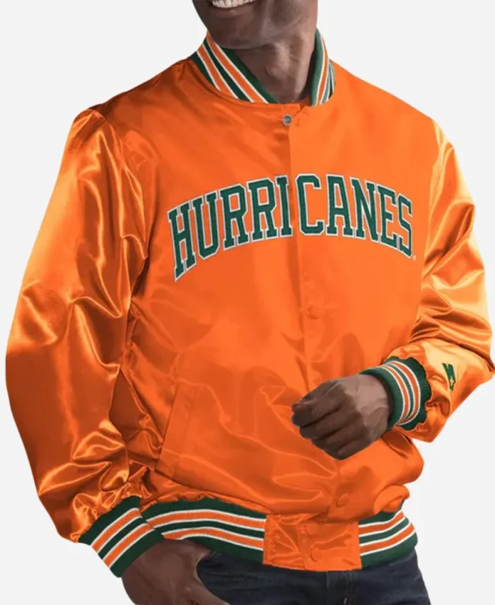 Miami-Hurricanes-Orange-Satin-Jacket