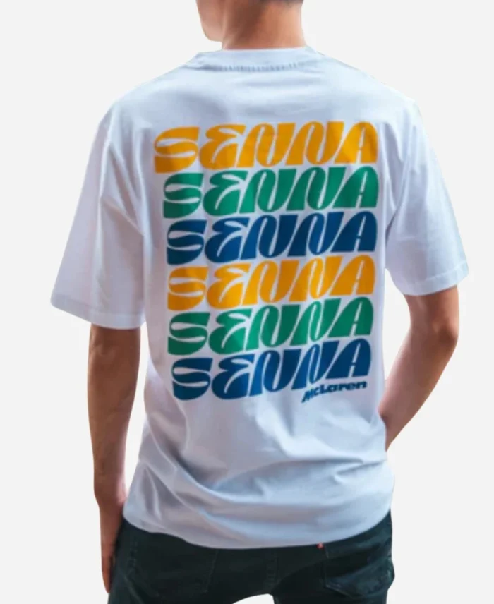 Monaco Senna 1 White T-Shirt For Unisex
