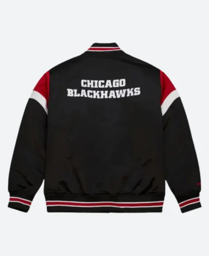 NHL-Chicago-Blackhawks-Black-Red-Varsity-Jacket-For-Unisex