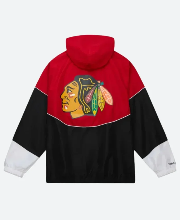NHL-Chicago-Blackhawks-Windbreaker-Red-Black-Hooded-Jacket