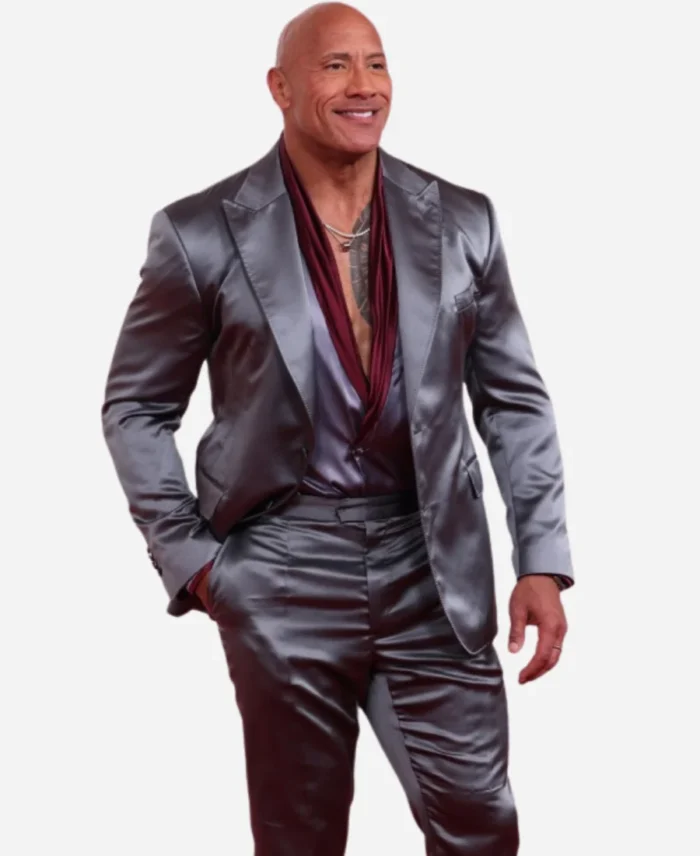 Red-Carpet-Oscars-2024-Dwayne-‘The-Rock-Johnson-Metallic-Suit