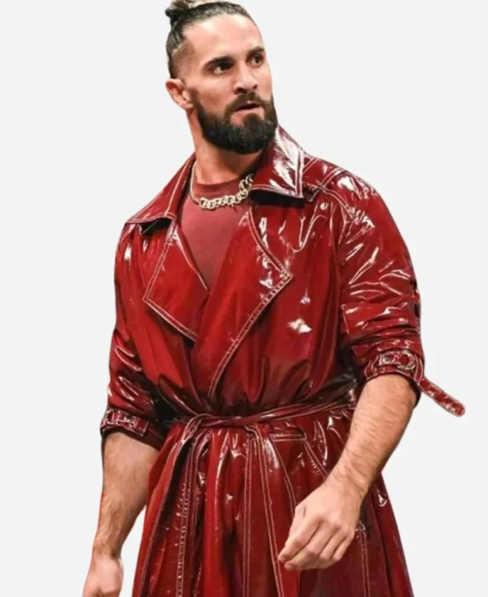 Seth Rollins Monday Night RAW Leather Trench Coat