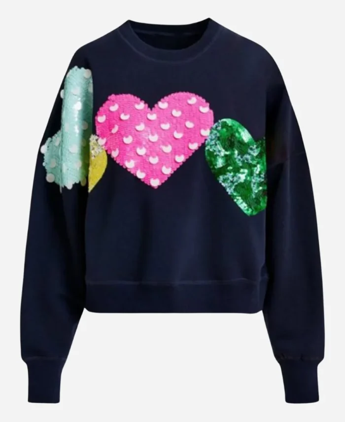 The-Social-February-2025-Embellished-Heart-Navy-Blue-Sweatshirt