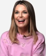 The Today Show 2025 Savannah Guthrie Pink Heart Sweater