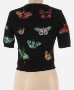 The Today Show Chassie Post Black Butterfly Sweater