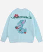 The Unavowed Bunny Crew Neck Blue Sweater