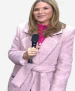 Today Season 73 2025 Jenna Bush Hager Pink Wrap Belted Coat