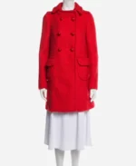 Alex-Movie-The-Life-List-2025-Sofia-Carson-Red-Double-Breasted-Peacoat