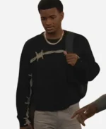 All American Kingston Jeremy Black Printed Sweater