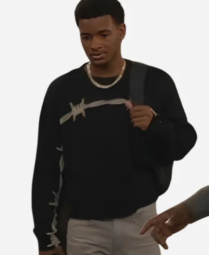 All American Kingston Jeremy Black Printed Sweater