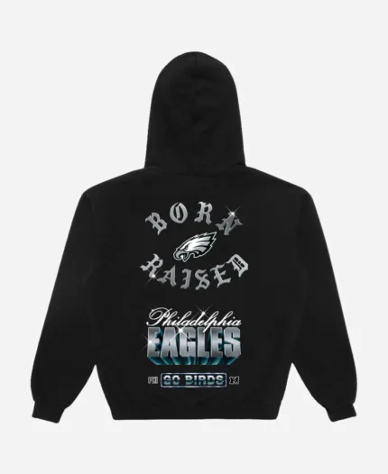 Born-x-Raised-Philadelphia-Eagles-Chrome-Rocker-Black-Hoodie