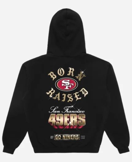Born-x-Raised-San-Francisco-49ers-Chrome-Rocker-Black-Pullover-Hoodie