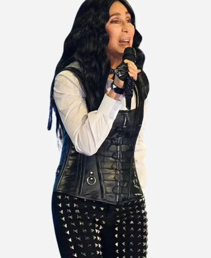 Cher-Leather-Black-Vest