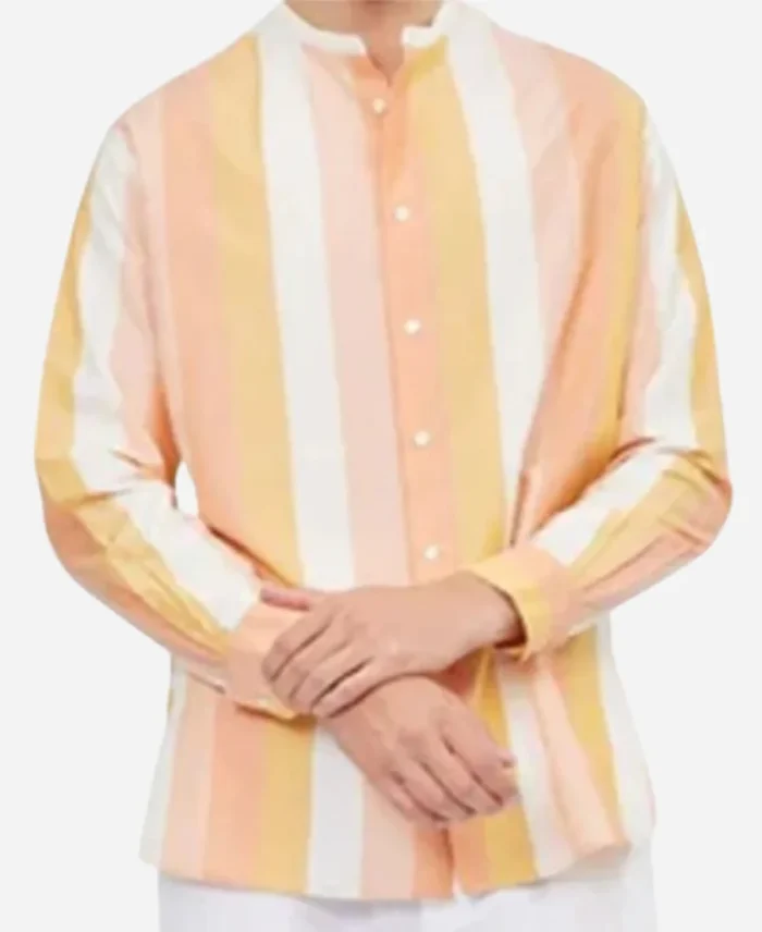 Christian-Friedel-Tv-Series-The-White-Lotus-Season-03-Fabian-Striped-Shirt