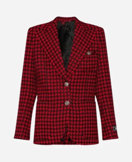 Elsbeth-Tascioni-Elsbeth-Season-02-Carrie-Preston-Red-Checkered-Tweed-Blazer