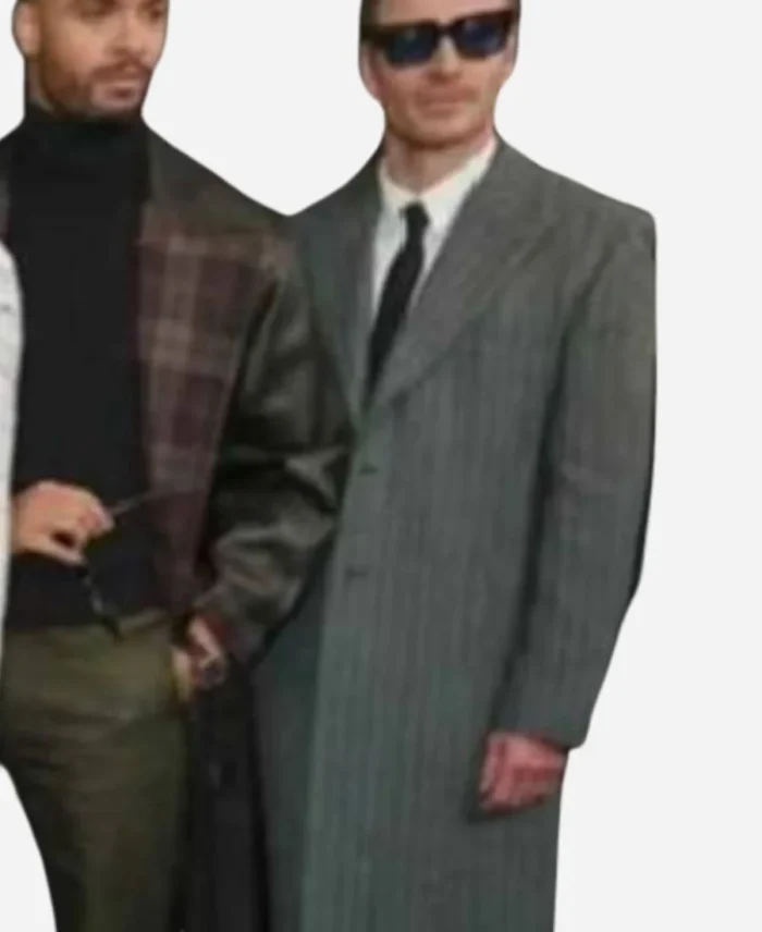 Etalk-2025-Michael-Fassbender-Grey-Bar-Coat