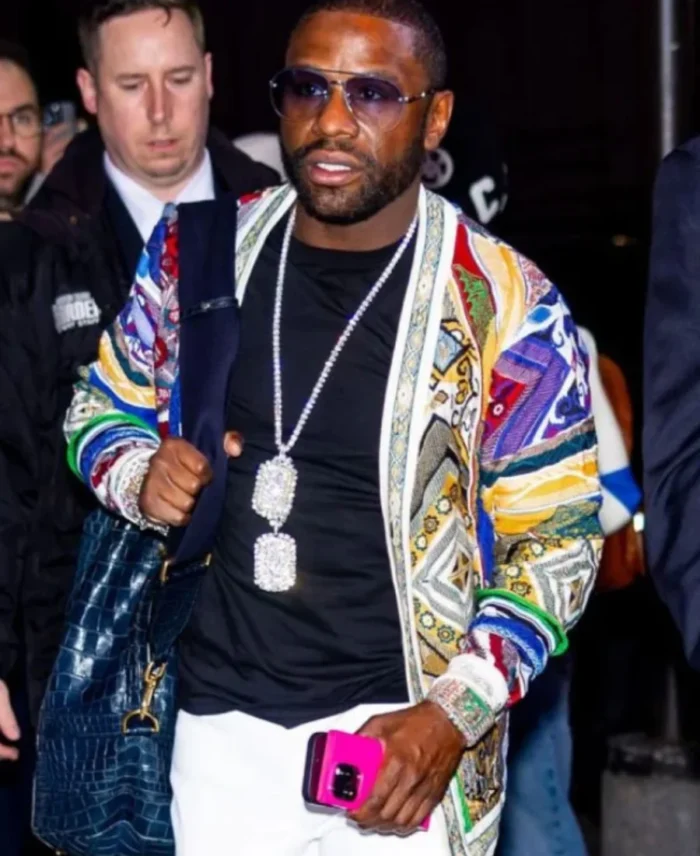 Floyd-Mayweather-Madison-Square-Garden-Printed-Cardigan