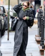 Gigi-Hadid-Grey-Long-Trench-Coat