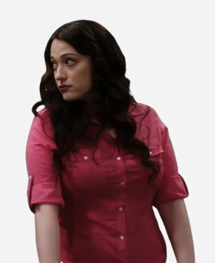 Kat-Dennings-TV-Series-Shifting-Gears-2025-Riley-Utility-Pink-Cotton-Shirt-