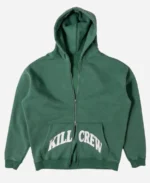 Kill-Crew-Zip-Up-Green-Hoodie