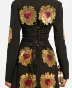 Lucia-Flores-Wiseman-The-Voice-S27-Black-Gold-Heart-Dress