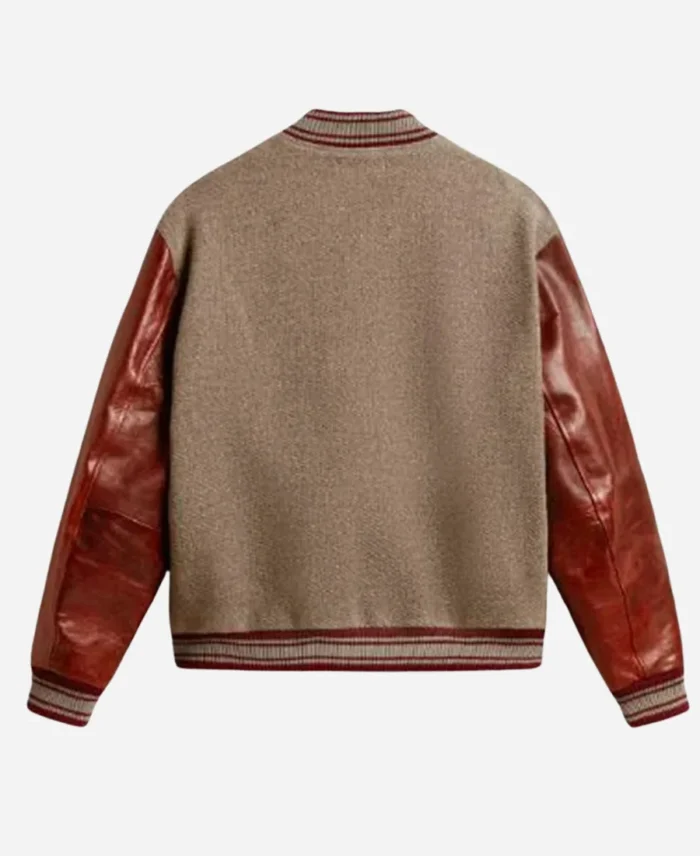 Michael-Buble-The-voice-S27-Gray-Red-Varsity-jacket