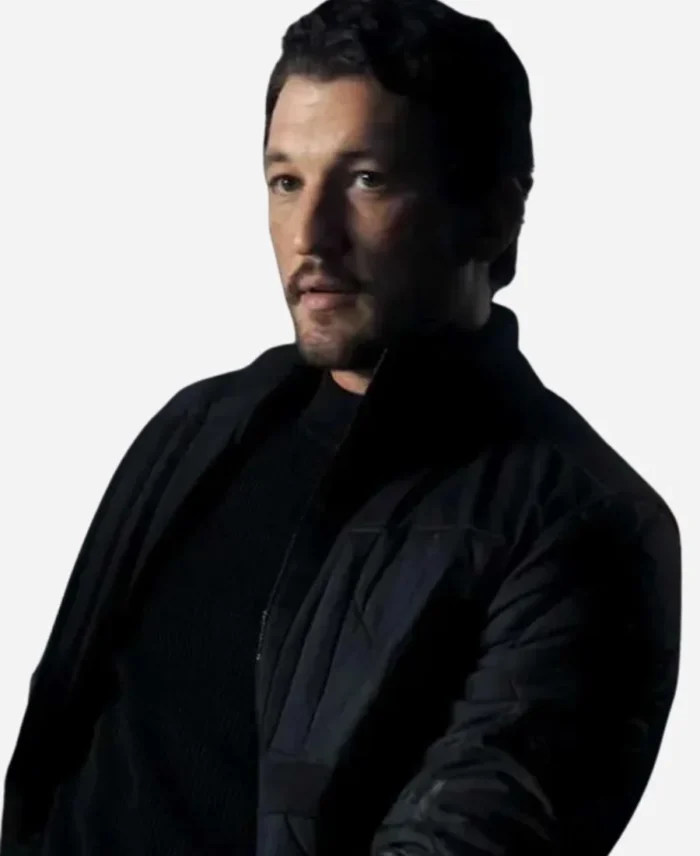 Miles-Teller-Movie-The-Gorge-2025-Levi-Kane-Black-Quilted-Jacket