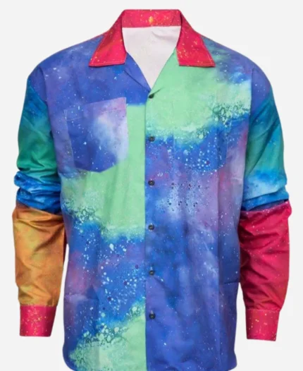 Movie-Borderlands-Fan-Event-Los-Angeles-Jack-Black-Colorful-Shirt