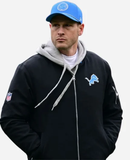 NFL-Dtroit-lions-Ben-Johnson-Nike-Black-Bomber-Jacket