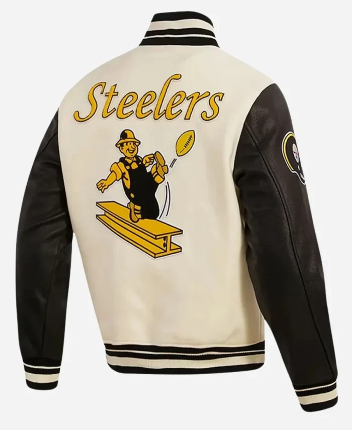 Pittsburgh-Steelers-Retro-Classic-Varsity-Cream-And-Black-Jacket