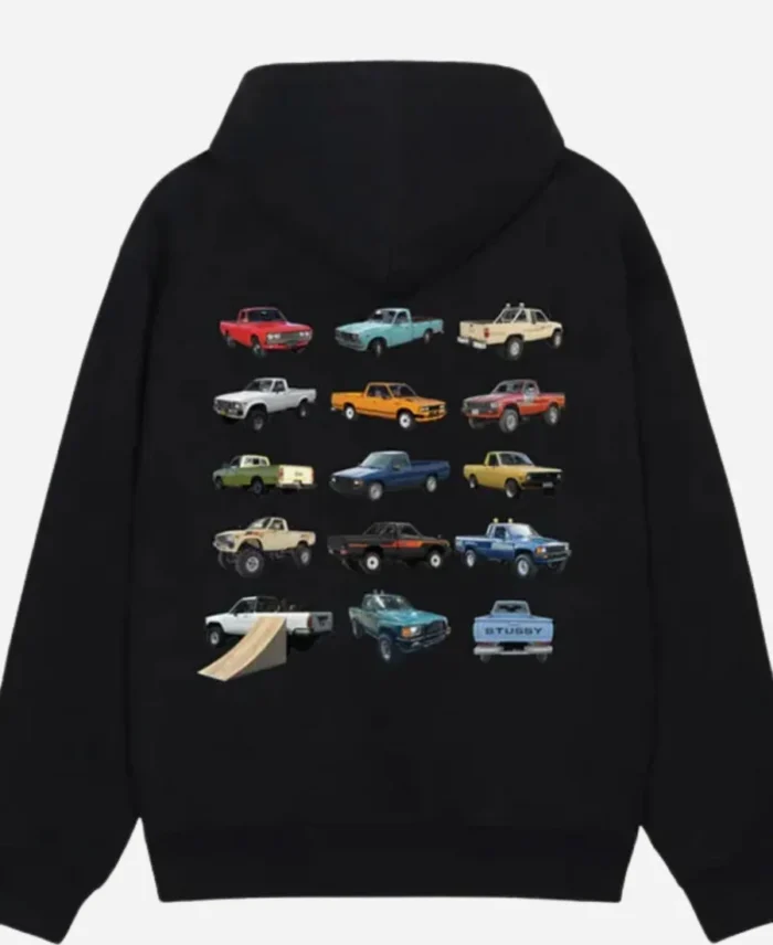 Stussy-Pick-Up-Zip-Black-Hoodie-For-Unisex-