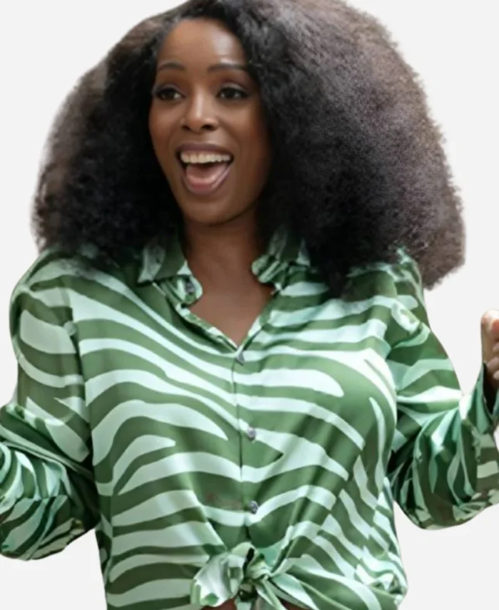 Survival-of-the-Thickest-S02-Tasha-Smith-Green-Zebra-Print-Shirt