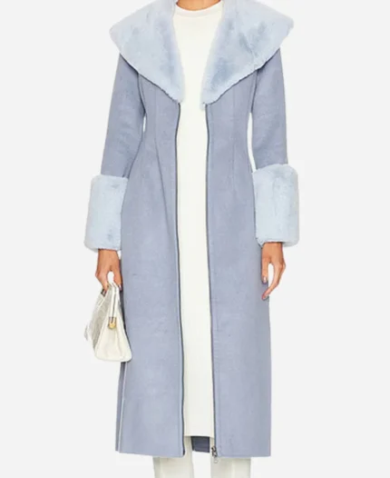 TV-Show-Access-Hollywood-2025-Emily-Orozco-Light-Blue-Fur-Collar-Sleeves-Coat