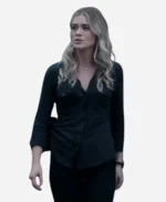 The-Hunting-Party-Melissa-Roxburgh-Black-Shirt