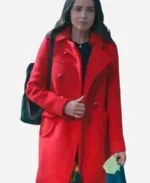 The-Life-List-2025-Sofia-Carson-Red-Double-Breasted-Peacoat